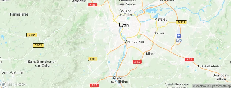 Saint-Genis-Laval, France Map