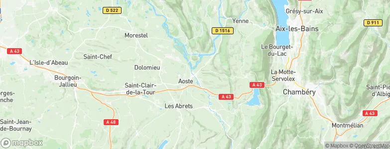Saint-Genix-les-Villages, France Map