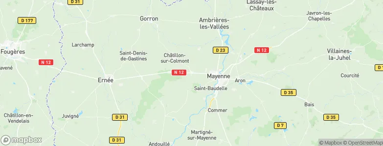 Saint-Georges-Buttavent, France Map