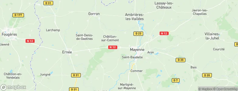 Saint-Georges-Buttavent, France Map