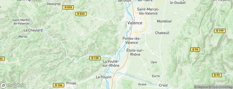 Saint-Georges-les-Bains, France Map