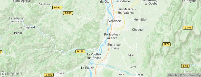 Saint-Georges-les-Bains, France Map