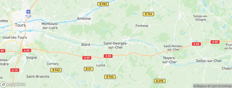 Saint-Georges-sur-Cher, France Map