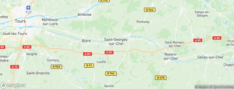 Saint Georges sur Cher, France Map