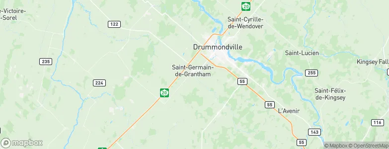 Saint-Germain-de-Grantham, Canada Map