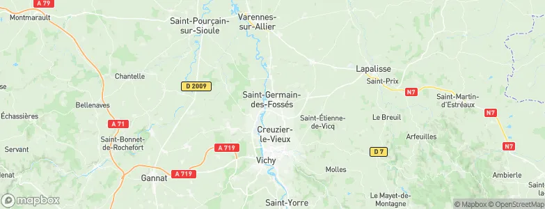 Saint-Germain-des-Fossés, France Map