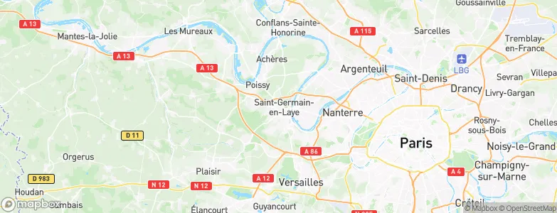Saint-Germain-en-Laye, France Map