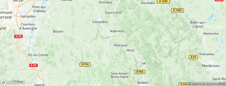 Saint-Gervais-sous-Meymont, France Map