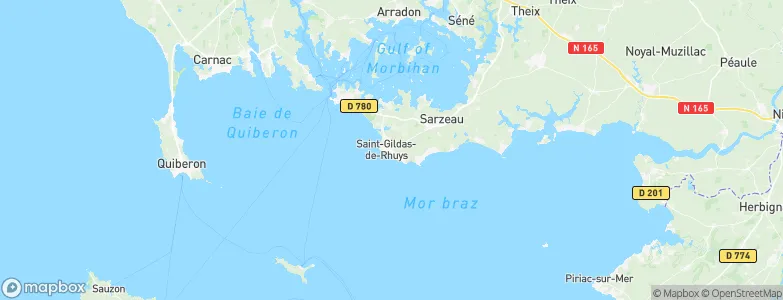 Saint-Gildas-de-Rhuys, France Map