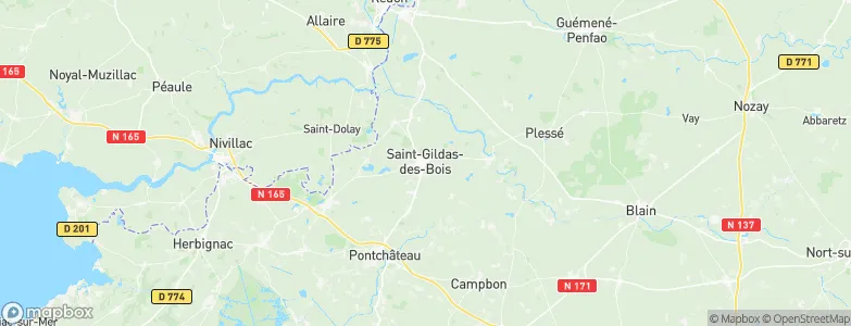 Saint-Gildas-des-Bois, France Map