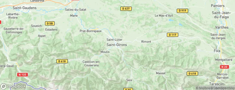 Saint-Girons, France Map