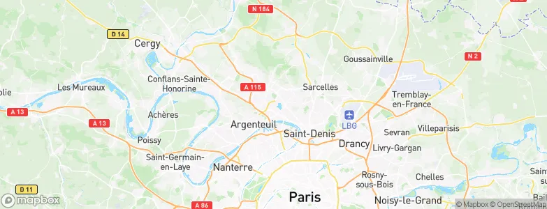 Saint-Gratien, France Map