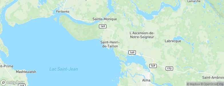 Saint-Henri-de-Taillon, Canada Map