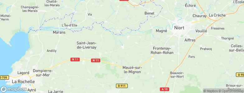 Saint-Hilaire-la-Palud, France Map