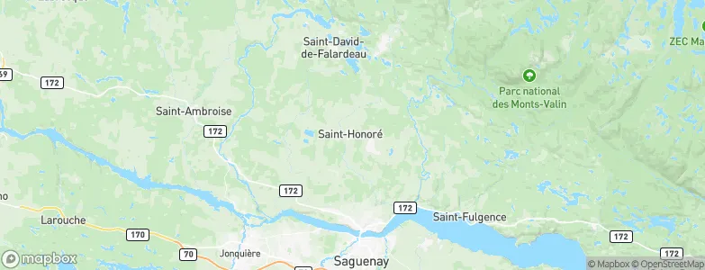 Saint-Honoré, Canada Map