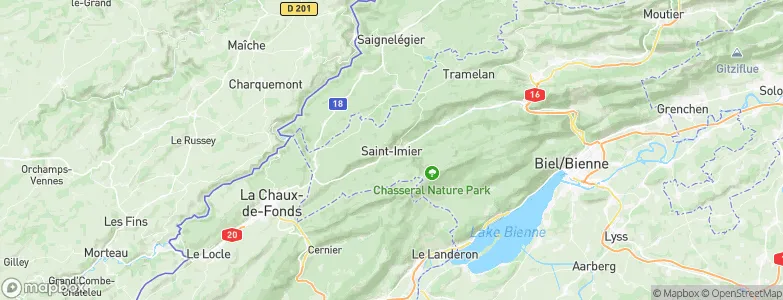 Saint-Imier, Switzerland Map