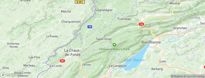 Saint-Imier, Switzerland Map
