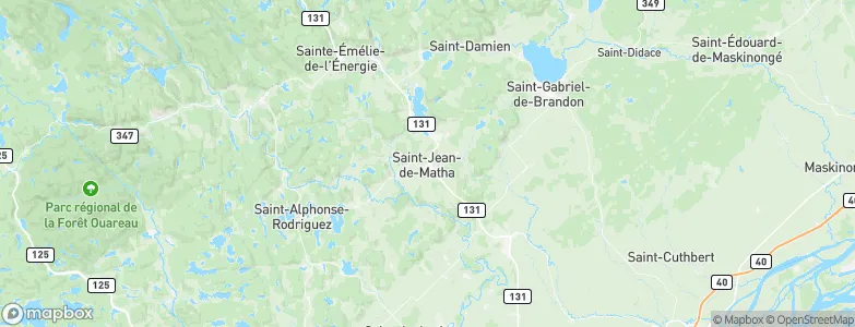 Saint-Jean-de-Matha, Canada Map
