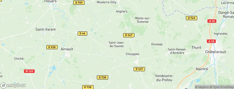 Saint-Jean-de-Sauves, France Map