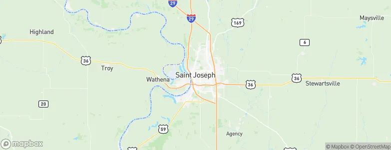 Saint Joseph, United States Map