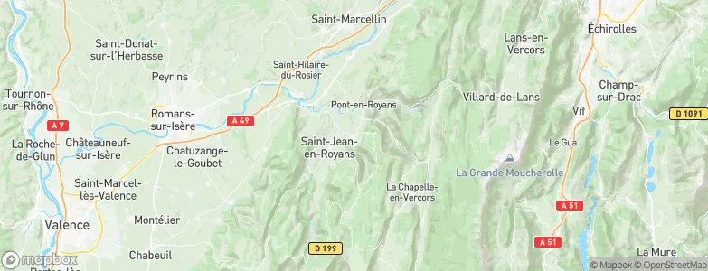 Saint-Laurent-en-Royans, France Map