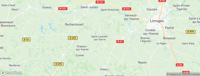 Saint-Laurent-sur-Gorre, France Map