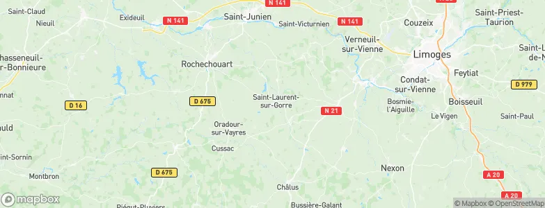 Saint-Laurent-sur-Gorre, France Map