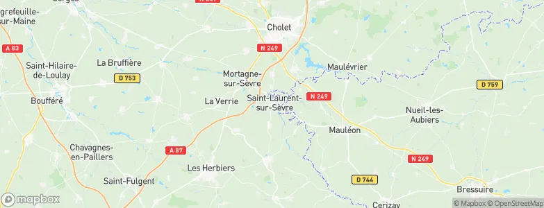 Saint-Laurent-sur-Sèvre, France Map