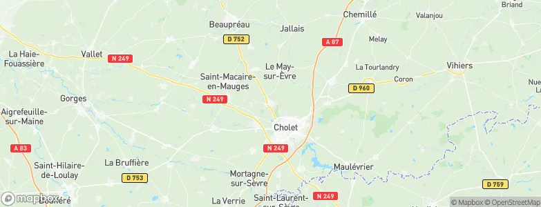 Saint-Léger-sous-Cholet, France Map