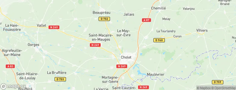 Saint-Léger-sous-Cholet, France Map