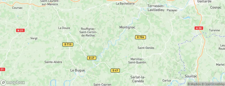 Saint-Léon-sur-Vézère, France Map