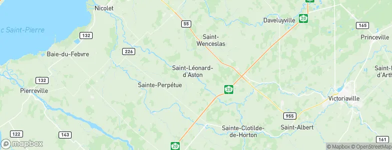 Saint-Léonard-d'Aston, Canada Map