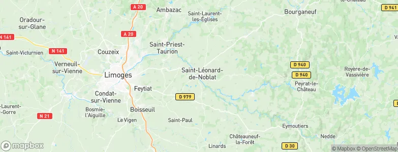 Saint-Léonard-de-Noblat, France Map