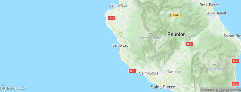 Saint-Leu, Réunion Map