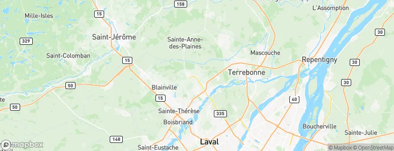 Saint-Louis-de-Terrebonne, Canada Map
