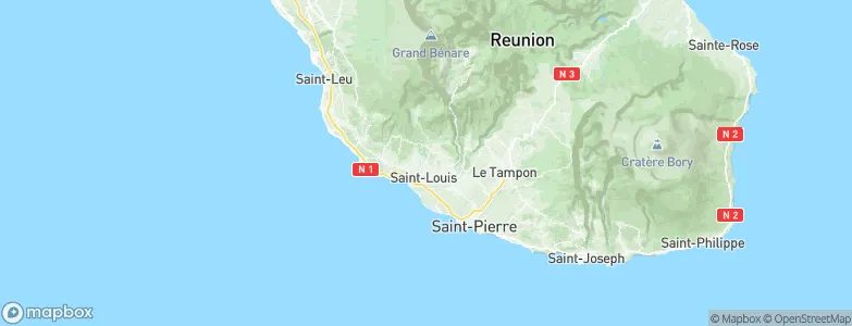 Saint-Louis, Réunion Map