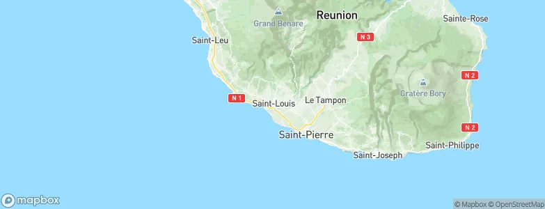 Saint-Louis, Réunion Map