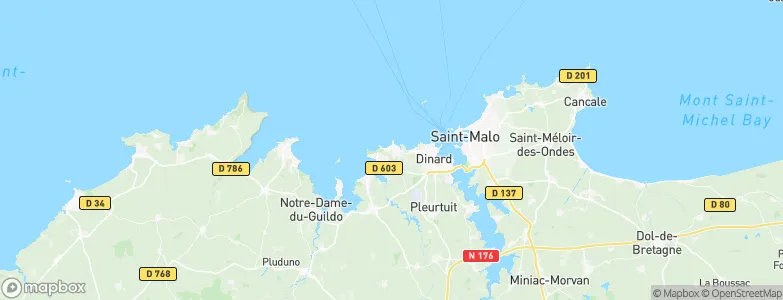 Saint-Lunaire, France Map