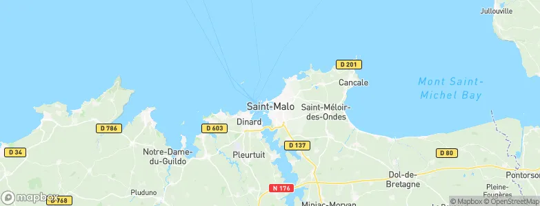Saint-Malo, France Map