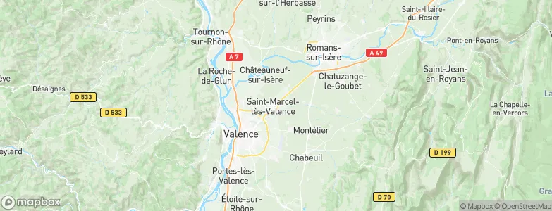Saint-Marcel-lès-Valence, France Map