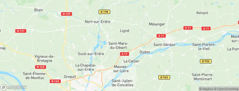 Saint-Mars-du-Désert, France Map