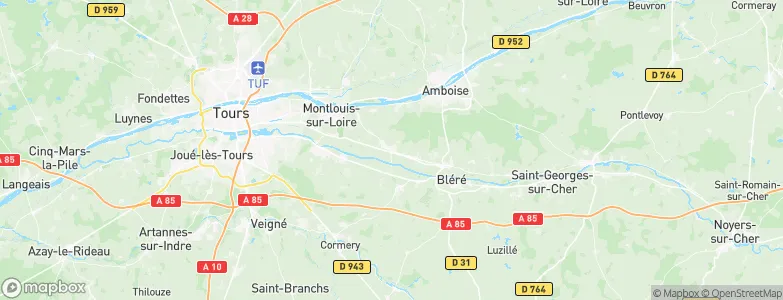 Saint-Martin-le-Beau, France Map