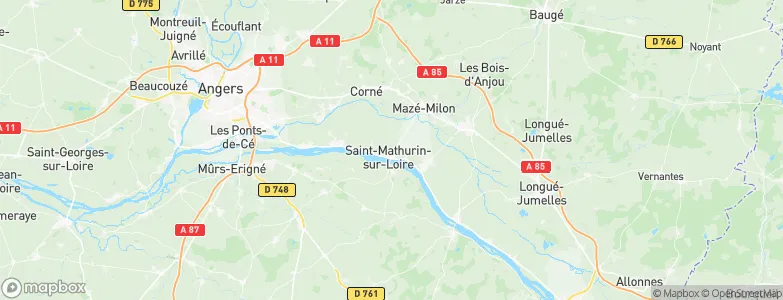 Saint-Mathurin-sur-Loire, France Map