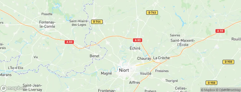 Saint-Maxire, France Map