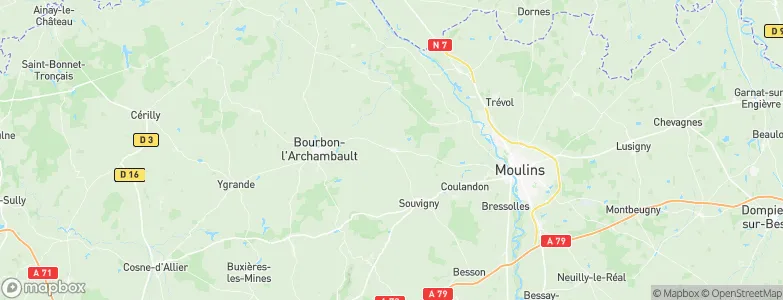 Saint-Menoux, France Map