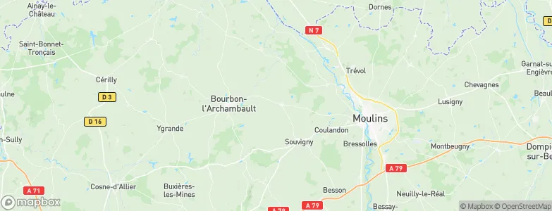 Saint-Menoux, France Map
