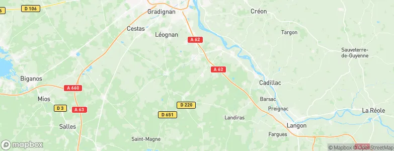 Saint-Morillon, France Map
