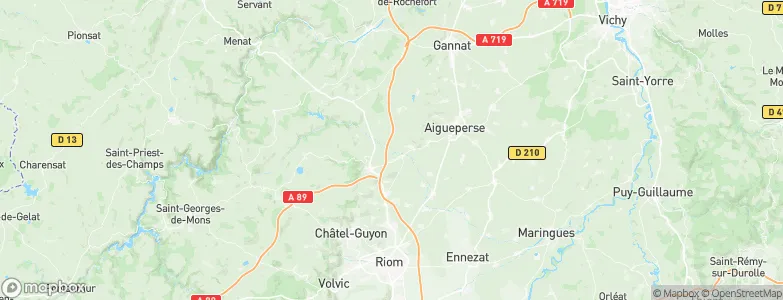 Saint-Myon, France Map