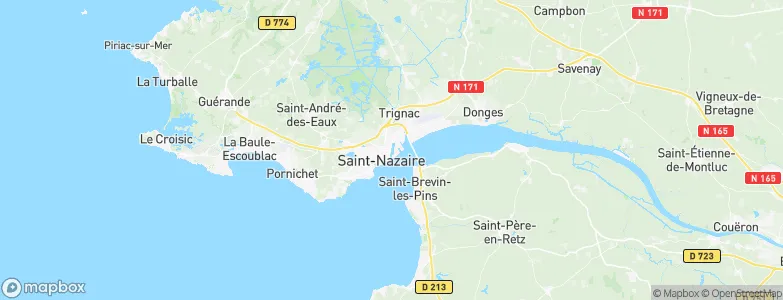 Saint-Nazaire, France Map