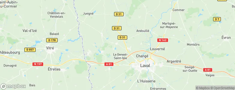 Saint-Ouën-des-Toits, France Map
